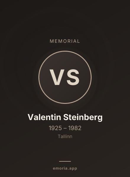 Memorial portrait of Valentin Steinberg
