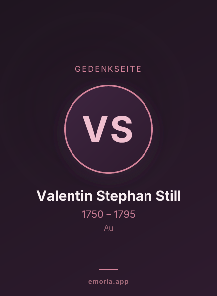 Gedenkportrait von Valentin Stephan Still