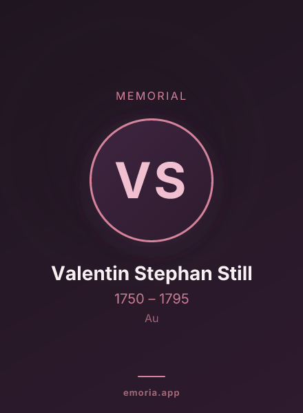 Memorial portrait of Valentin Stephan Still
