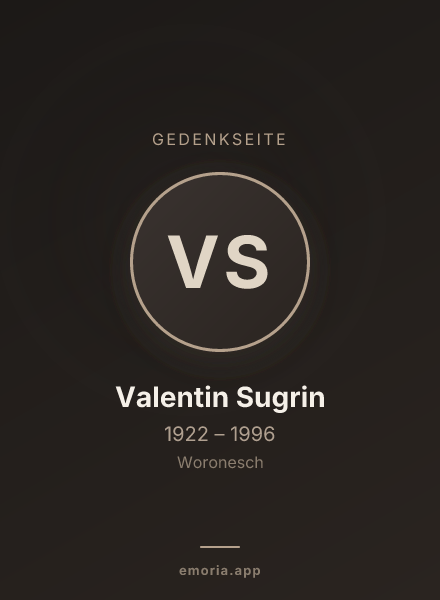 Gedenkportrait von Valentin Sugrin