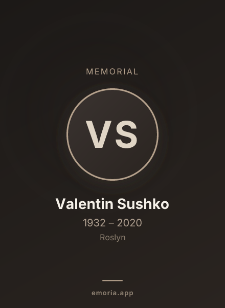 Memorial portrait of Valentin Sushko