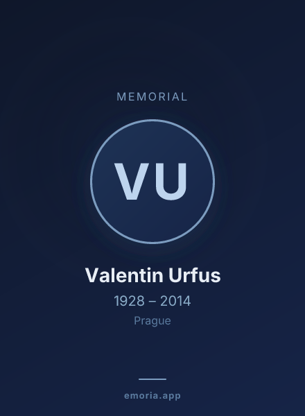 Memorial portrait of Valentin Urfus