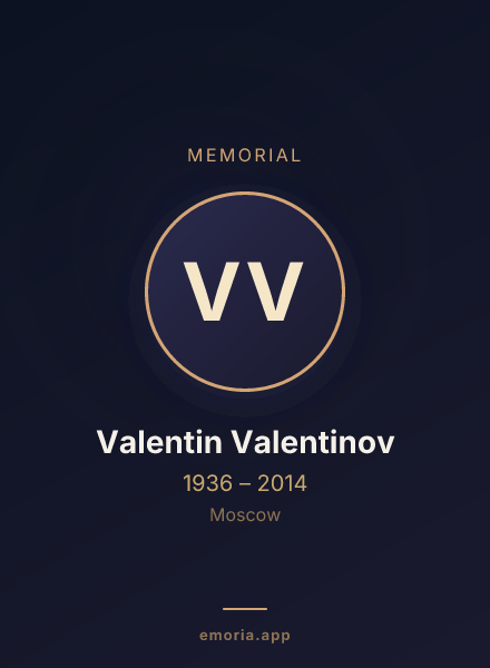 Memorial portrait of Valentin Valentinov