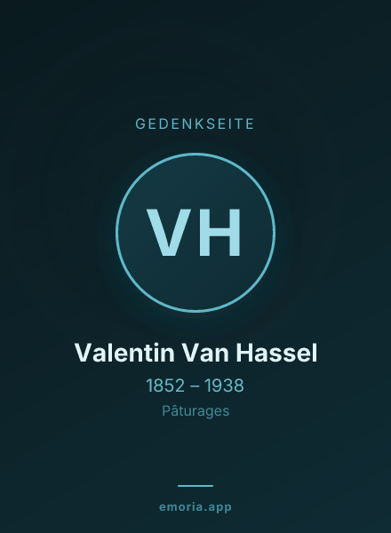 Gedenkportrait von Valentin Van Hassel