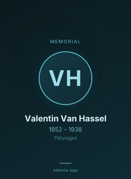 Memorial portrait of Valentin Van Hassel