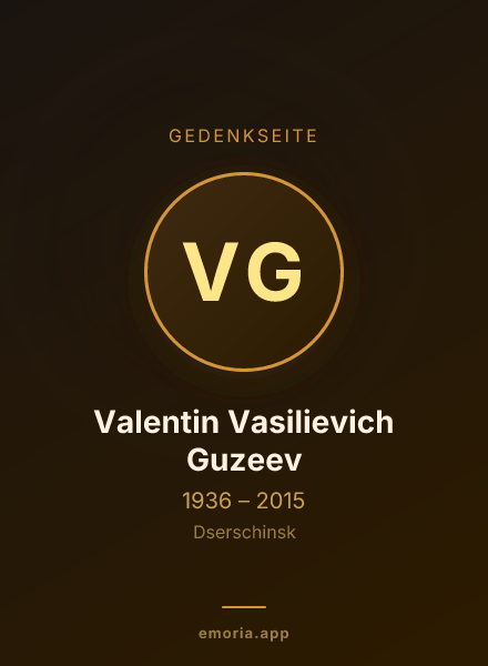 Gedenkportrait von Valentin Vasilievich Guzeev