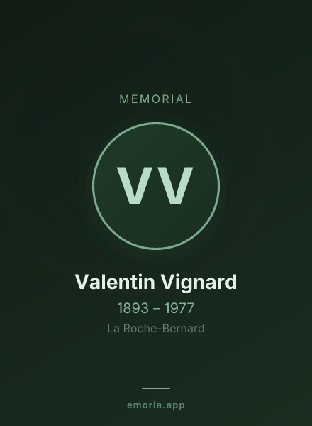 Memorial portrait of Valentin Vignard