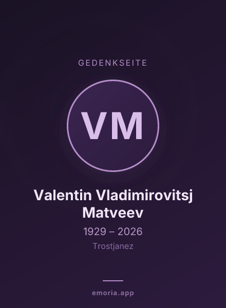 Gedenkportrait von Valentin Vladimirovitsj Matveev