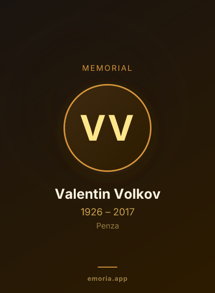 Memorial portrait of Valentin Volkov