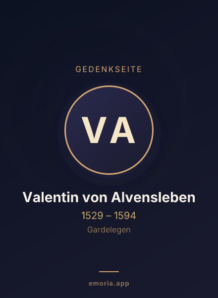 Gedenkportrait von Valentin von Alvensleben