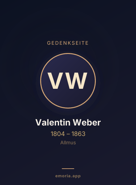 Gedenkportrait von Valentin Weber