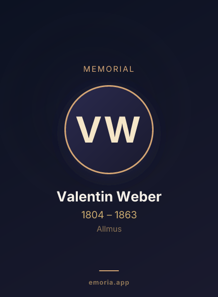 Memorial portrait of Valentin Weber