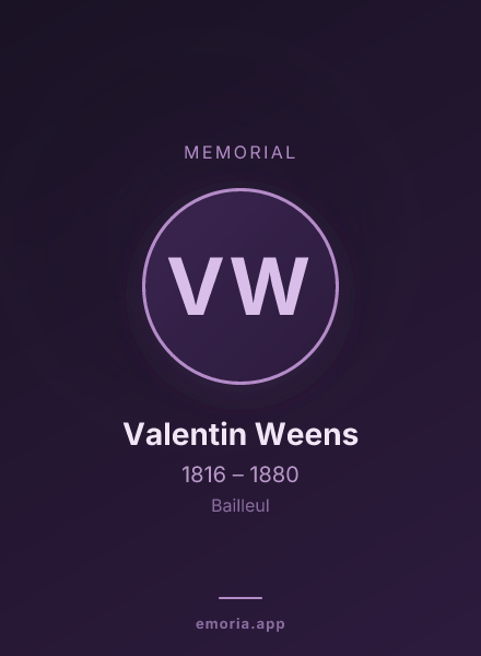 Memorial portrait of Valentin Weens