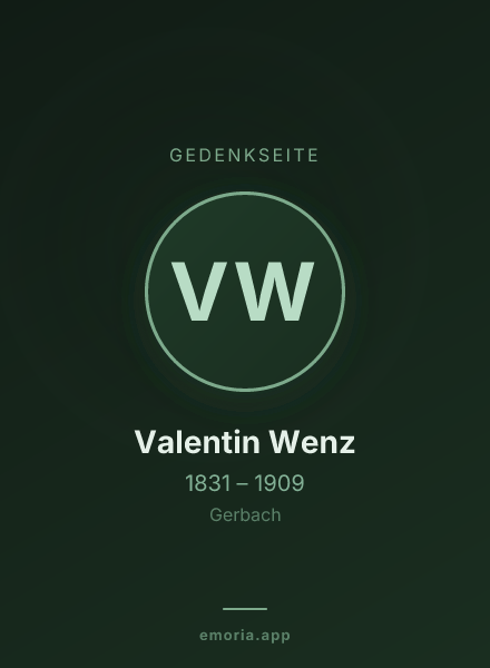 Gedenkportrait von Valentin Wenz
