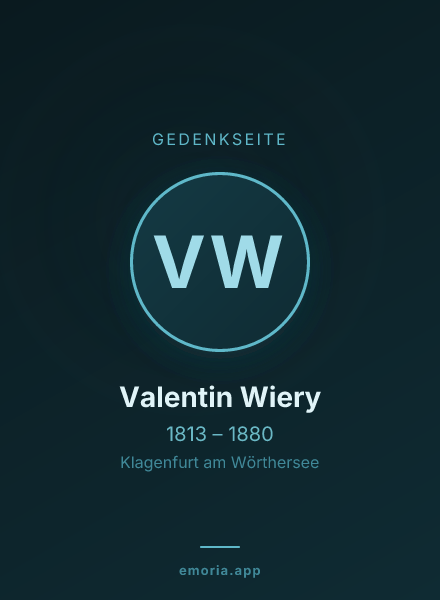 Gedenkportrait von Valentin Wiery