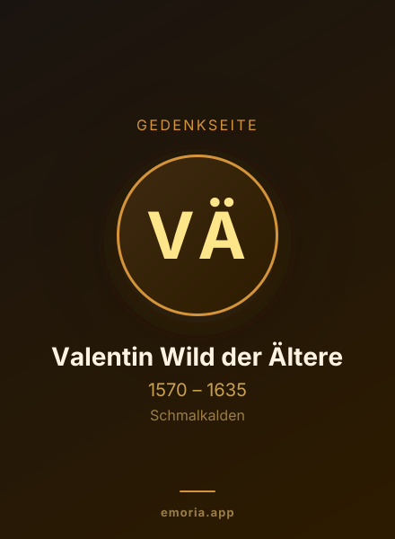Gedenkportrait von Valentin Wild der Ältere