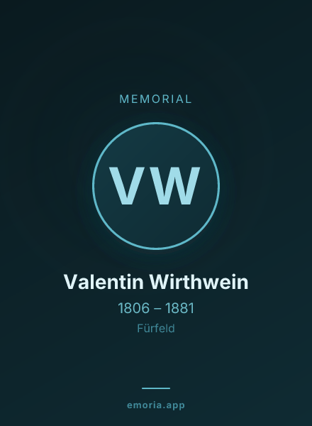 Memorial portrait of Valentin Wirthwein