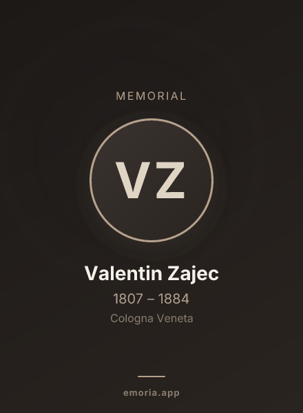 Memorial portrait of Valentin Zajec