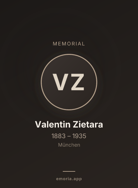 Memorial portrait of Valentin Zietara