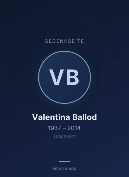 Gedenkportrait von Valentina Ballod