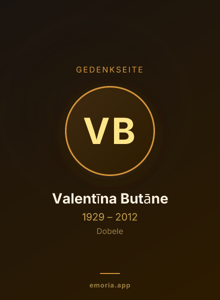 Gedenkportrait von Valentīna Butāne