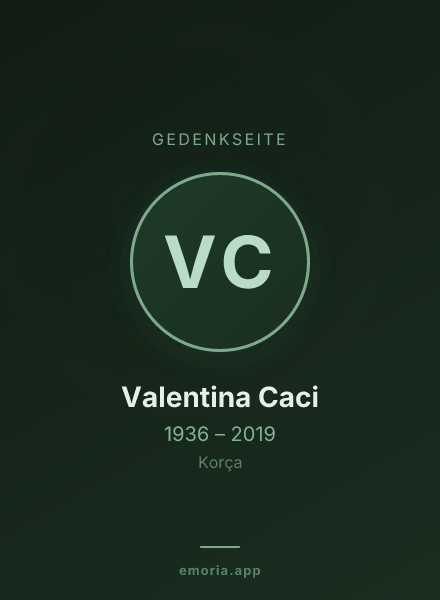Gedenkportrait von Valentina Caci