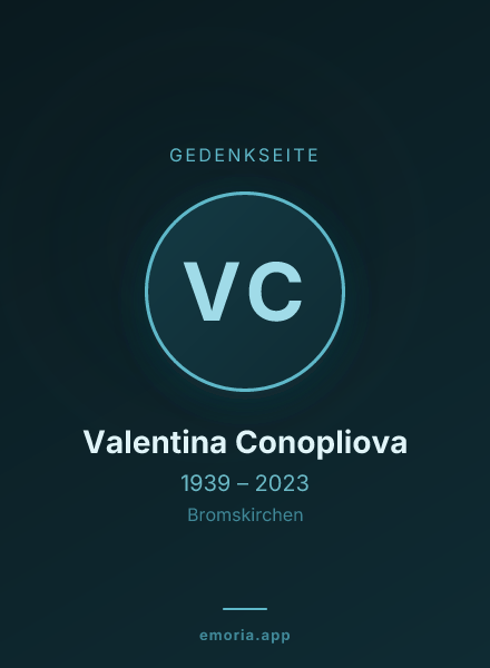 Gedenkportrait von Valentina Conopliova