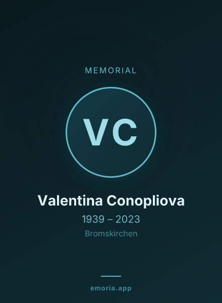 Memorial portrait of Valentina Conopliova