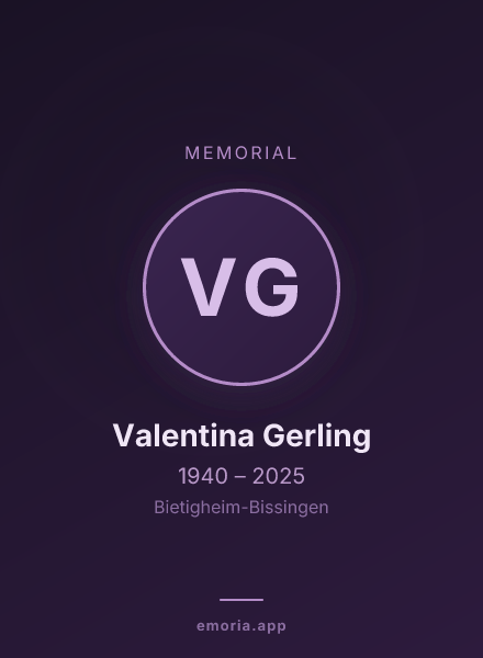 Memorial portrait of Valentina Gerling