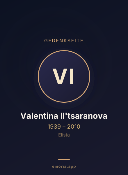 Gedenkportrait von Valentina Il'tsaranova