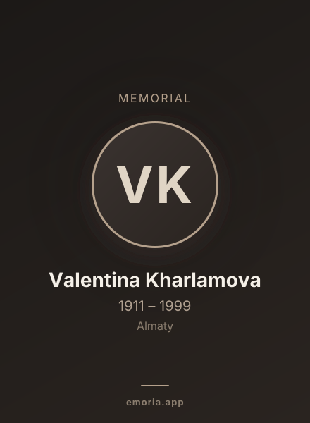 Memorial portrait of Valentina Kharlamova