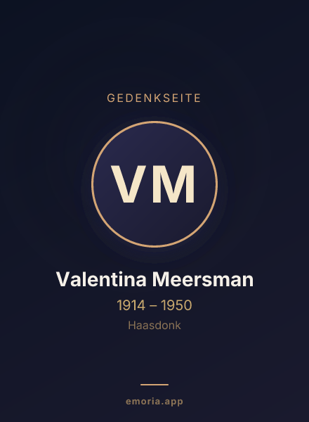 Gedenkportrait von Valentina Meersman