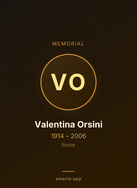 Memorial portrait of Valentina Orsini