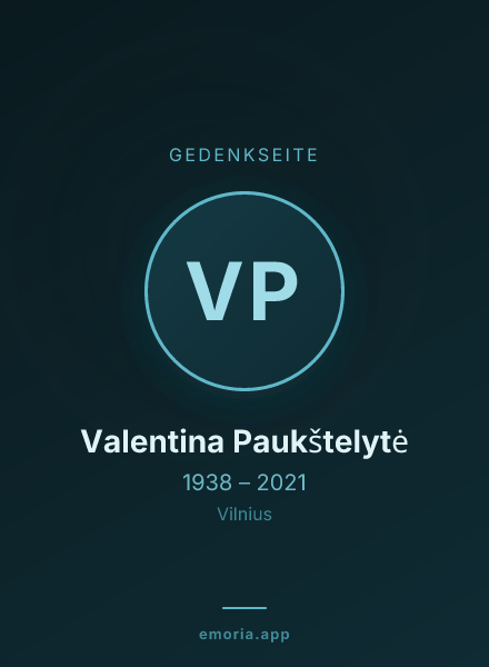 Gedenkportrait von Valentina Paukštelytė