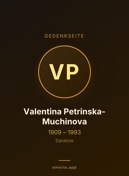 Gedenkportrait von Valentina Petrinska-Muchinova