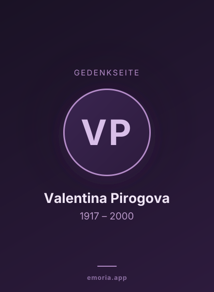Gedenkportrait von Valentina Pirogova