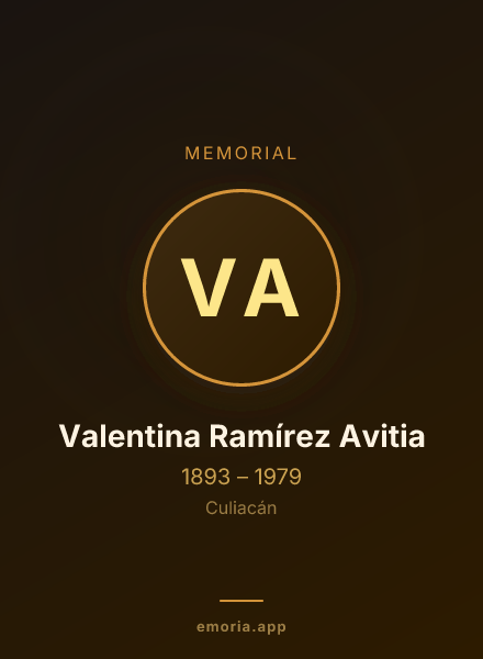 Memorial portrait of Valentina Ramírez Avitia