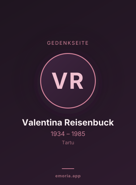 Gedenkportrait von Valentina Reisenbuck