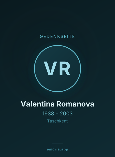 Gedenkportrait von Valentina Romanova