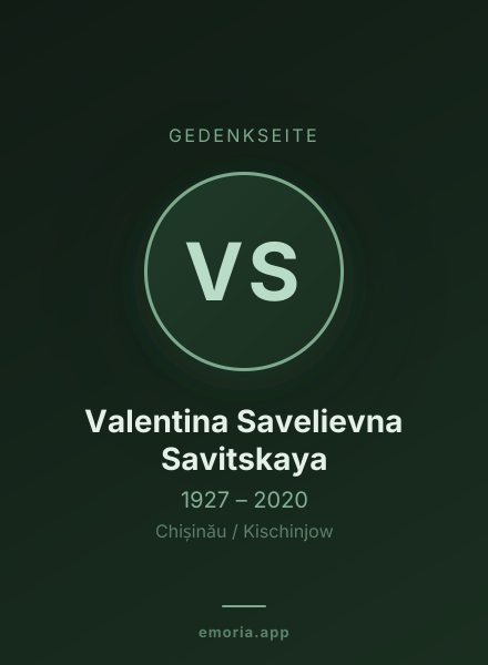 Gedenkportrait von Valentina Savelievna Savitskaya