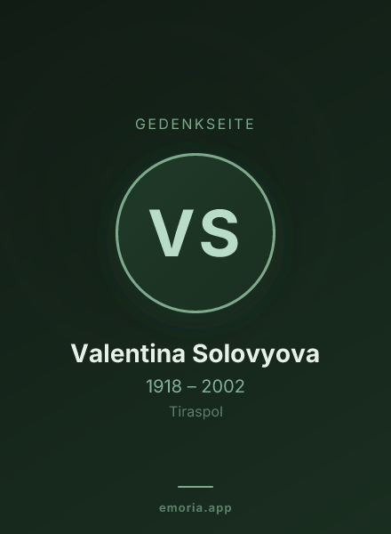 Gedenkportrait von Valentina Solovyova