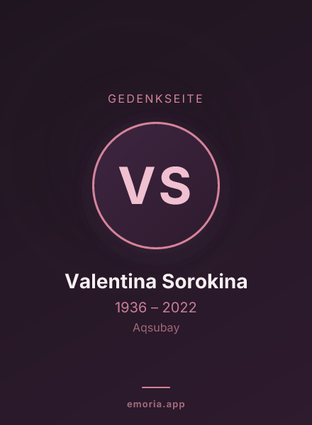 Gedenkportrait von Valentina Sorokina