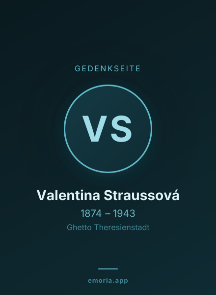Gedenkportrait von Valentina Straussová