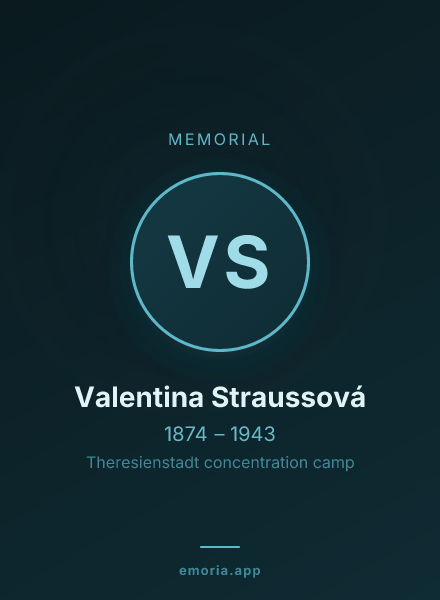 Memorial portrait of Valentina Straussová