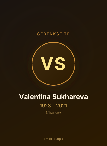 Gedenkportrait von Valentina Sukhareva