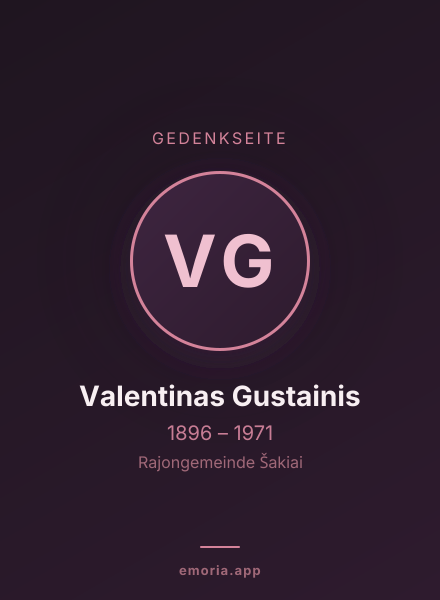 Gedenkportrait von Valentinas Gustainis