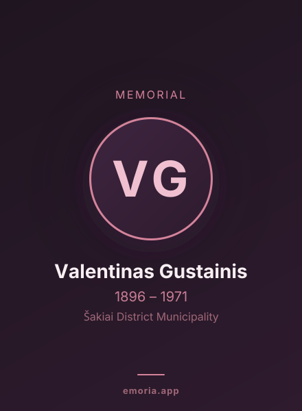 Memorial portrait of Valentinas Gustainis