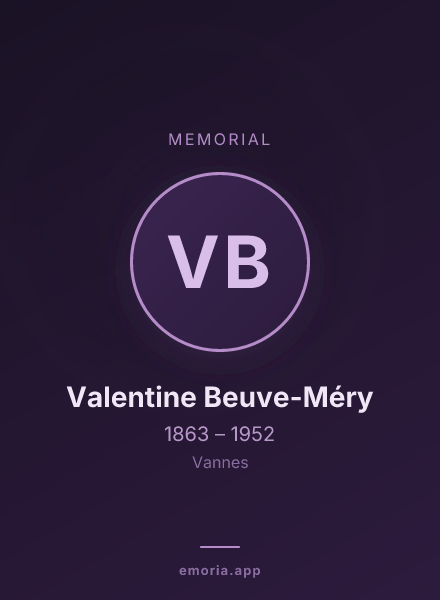 Memorial portrait of Valentine Beuve-Méry