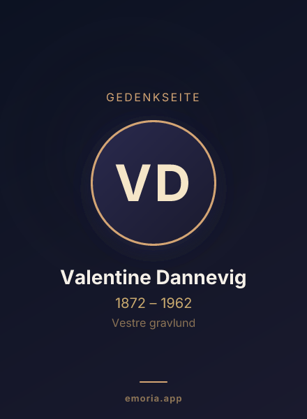 Gedenkportrait von Valentine Dannevig