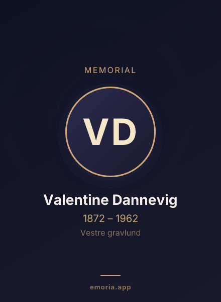 Memorial portrait of Valentine Dannevig